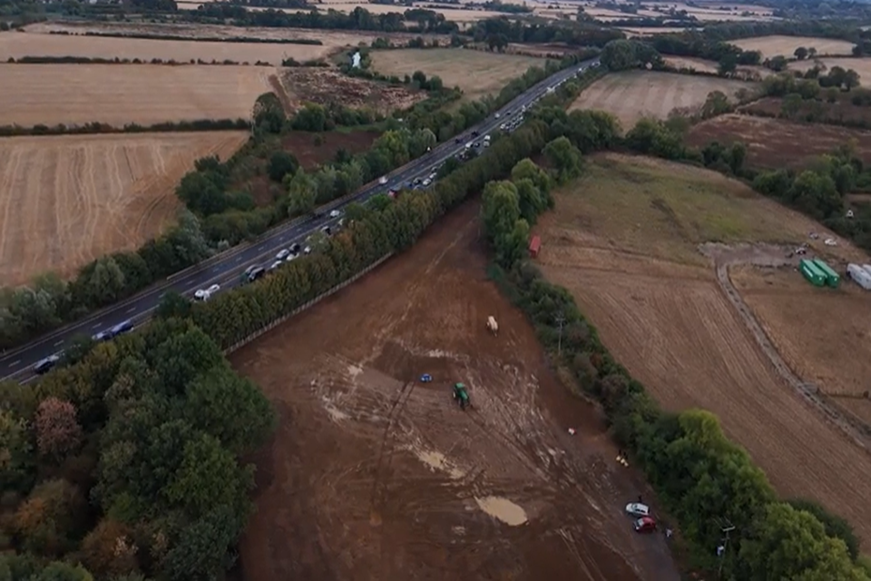 A photo of the cleaned-up Kidlington waste site