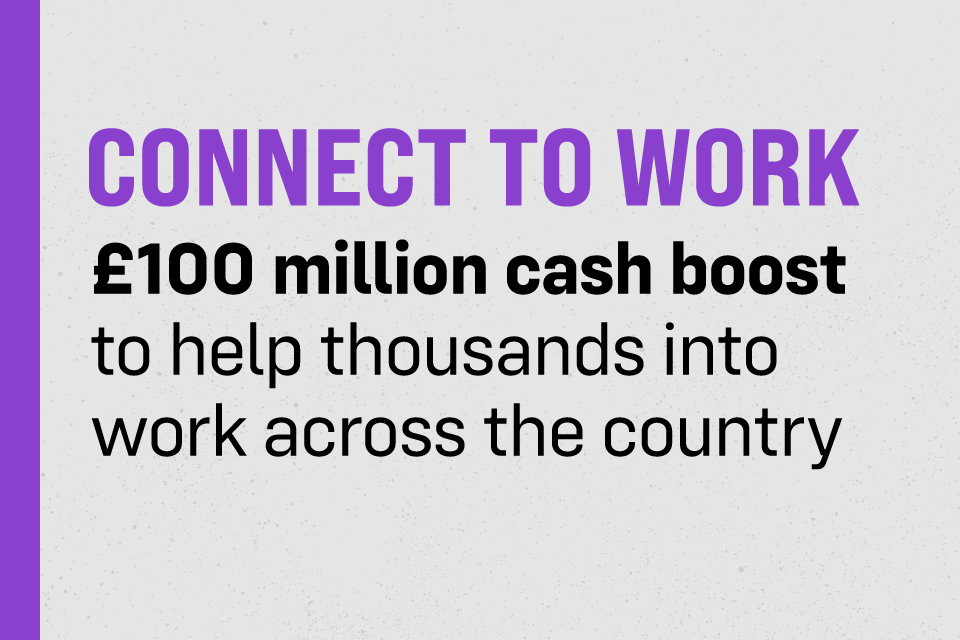 £100 Million Taxpayer Funded Boost to Help Thousands into Work Across the Country