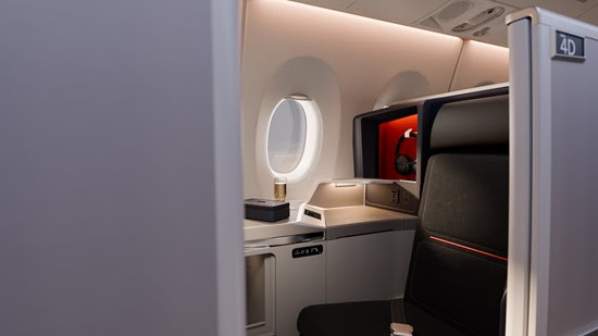 Delta Air Lines' new cabin interior, part of a five-year project, designed by NewTerritory 