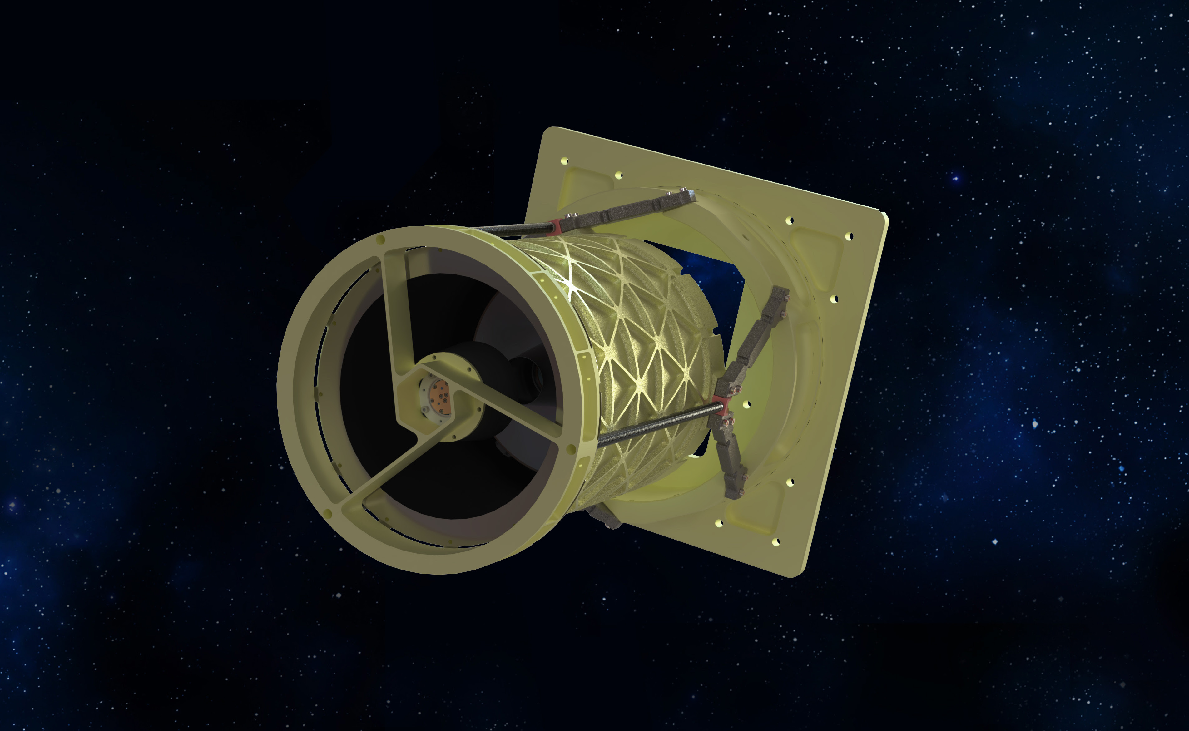 Rendering of a fixed variant of Scout Space’s next-generation space domain awareness Owl sensor, which will be affixed to Blue Ring