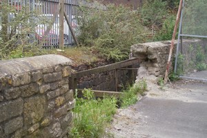 Part of the wall fell into the Malago Brook