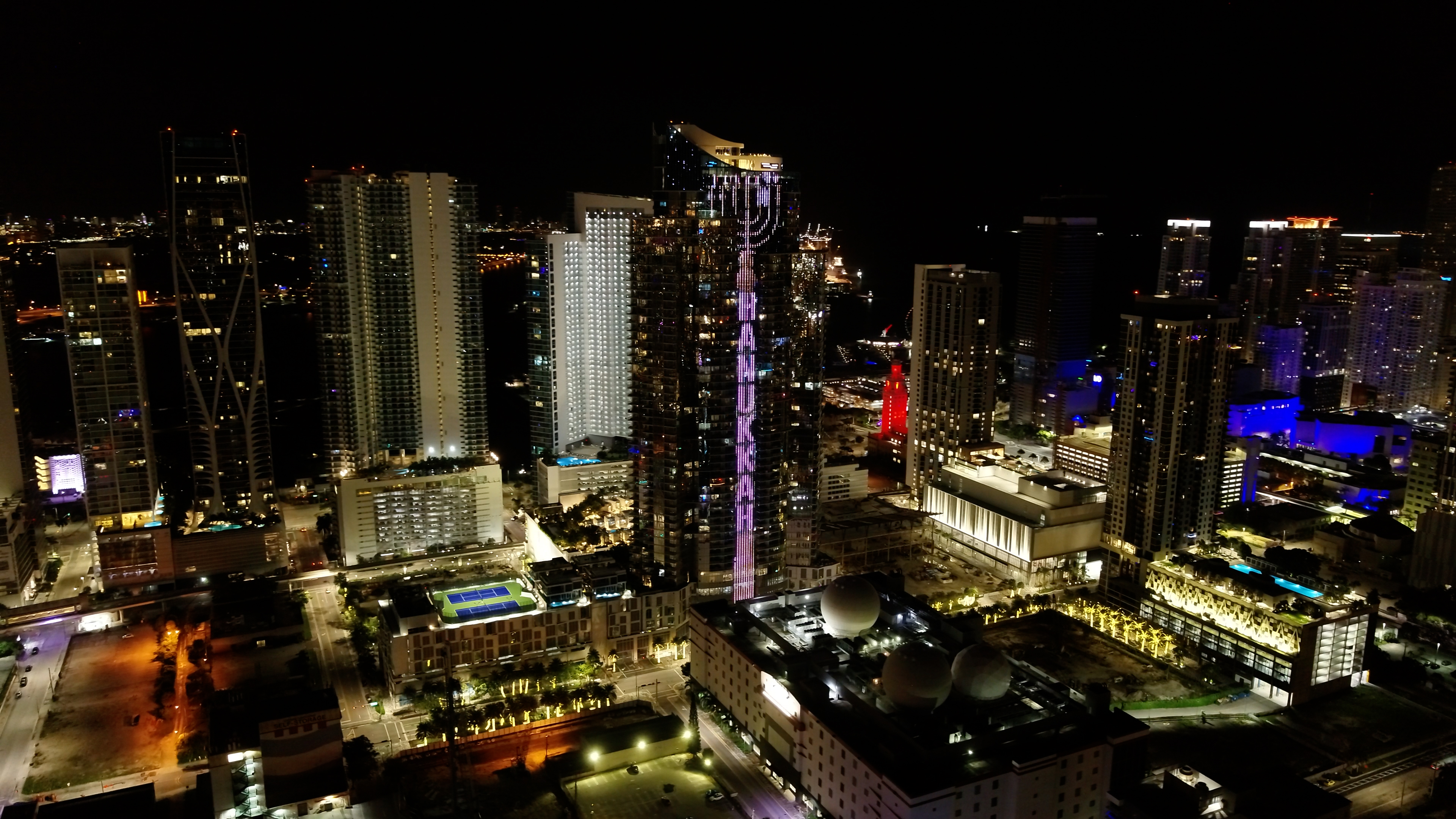 Chanukah Candles in a High Building
