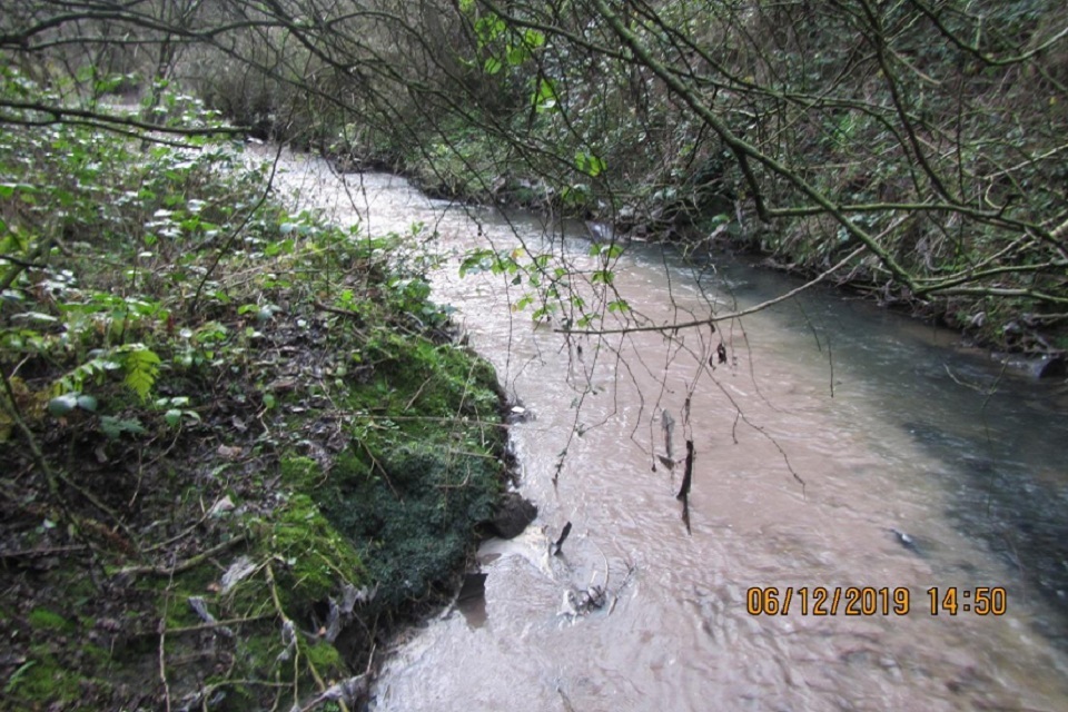 Image shows pollution in the River Don
