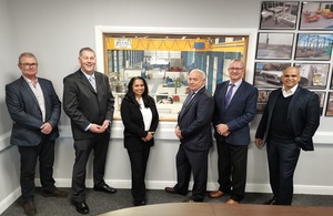 From left to right: McMenon business director John Edmondson, TIS Cumbria joint owner John Bragg, McMenon chief operations officer Shiby Bernard, TIS Cumbria joint owner Tony O’Pray, TIS Cumbria quality and technical director Paul Edmondson and McMenon chief executive officer Anand Puthran.