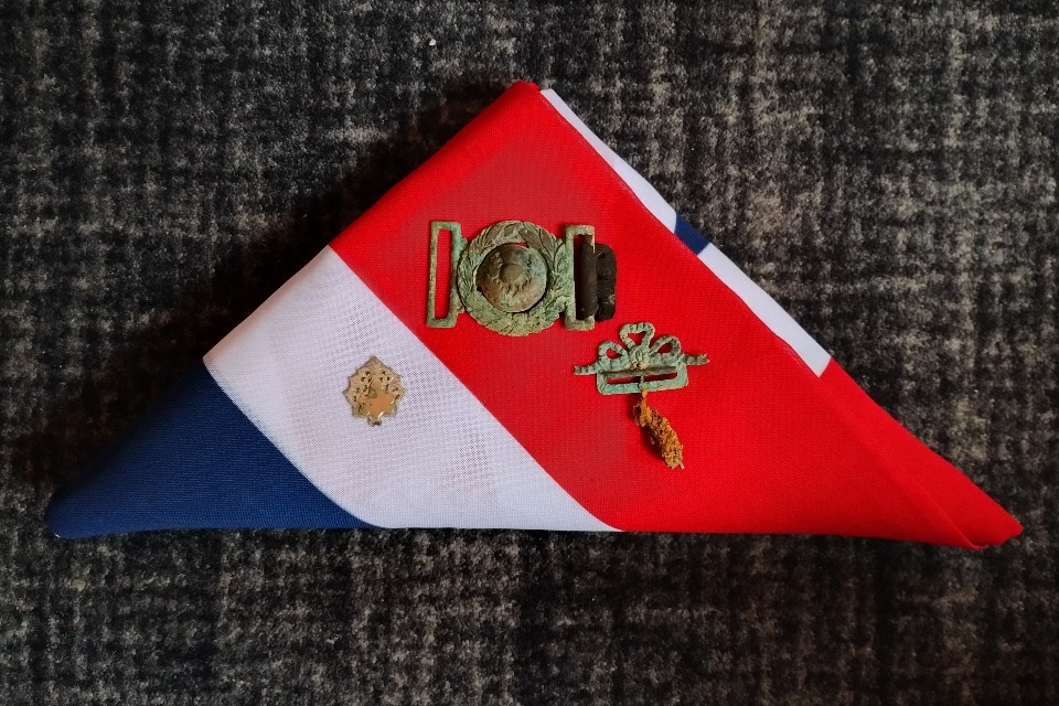 Artefacts belonging to Pte Gemmell which were presented to his family after the service (Crown Copyright)