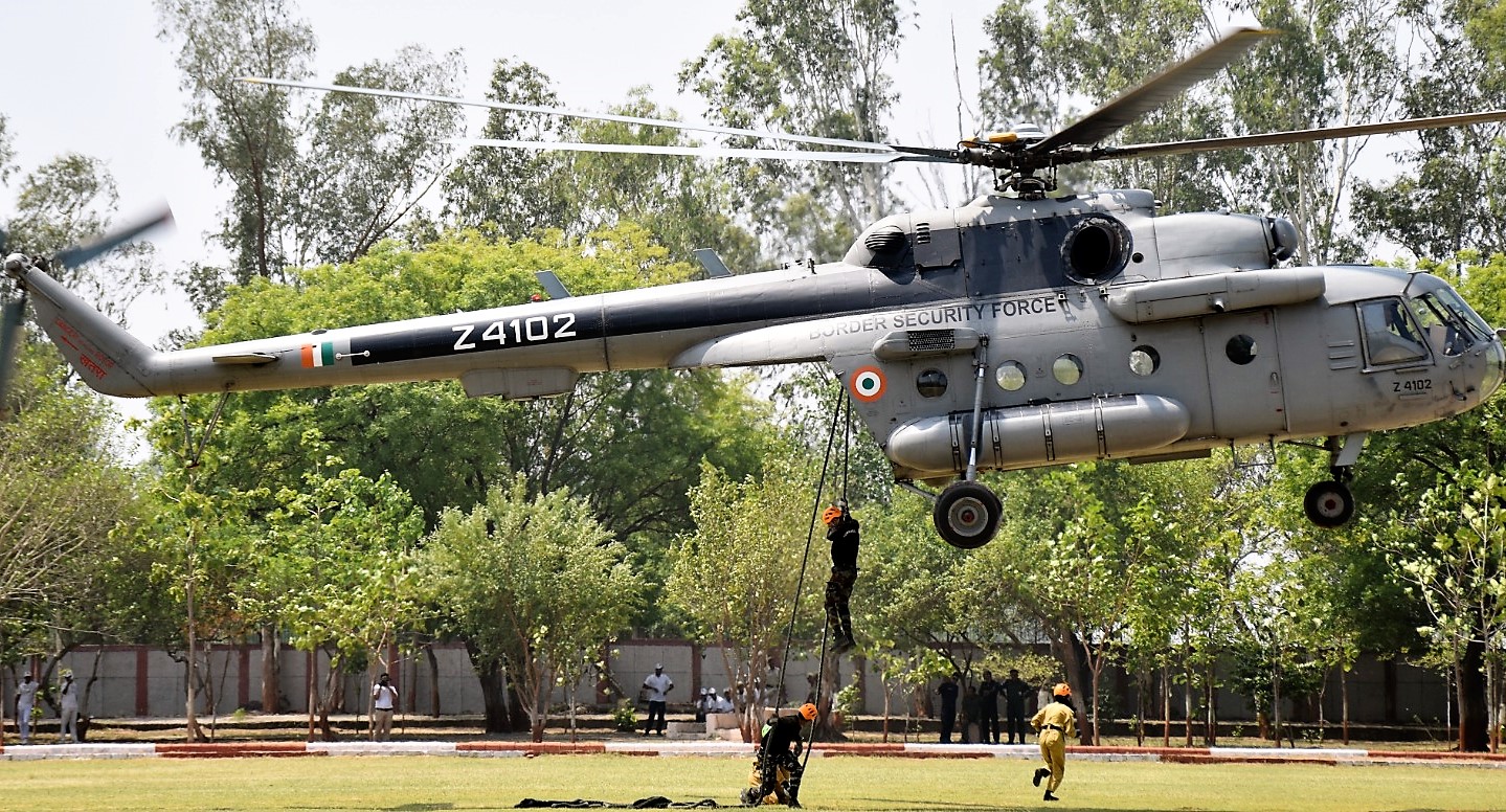 Helicopter Slithering Training for Commandos of Union Territory of Delhi