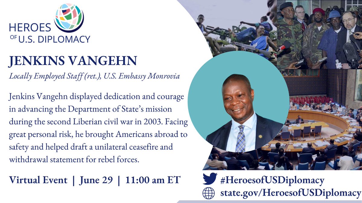 Heroes of U.S. Diplomacy Recognizes Locally Employed Staff Honoree Jenkins Vangehn