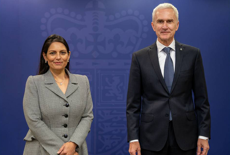 Home Secretary Meeting With INTERPOL Secretary General