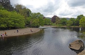 Part of the River Wharfe flowing through Ilkley