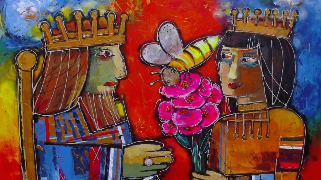 "King Solomon and the Bee" by Jacob Chayat (Wikimedia)