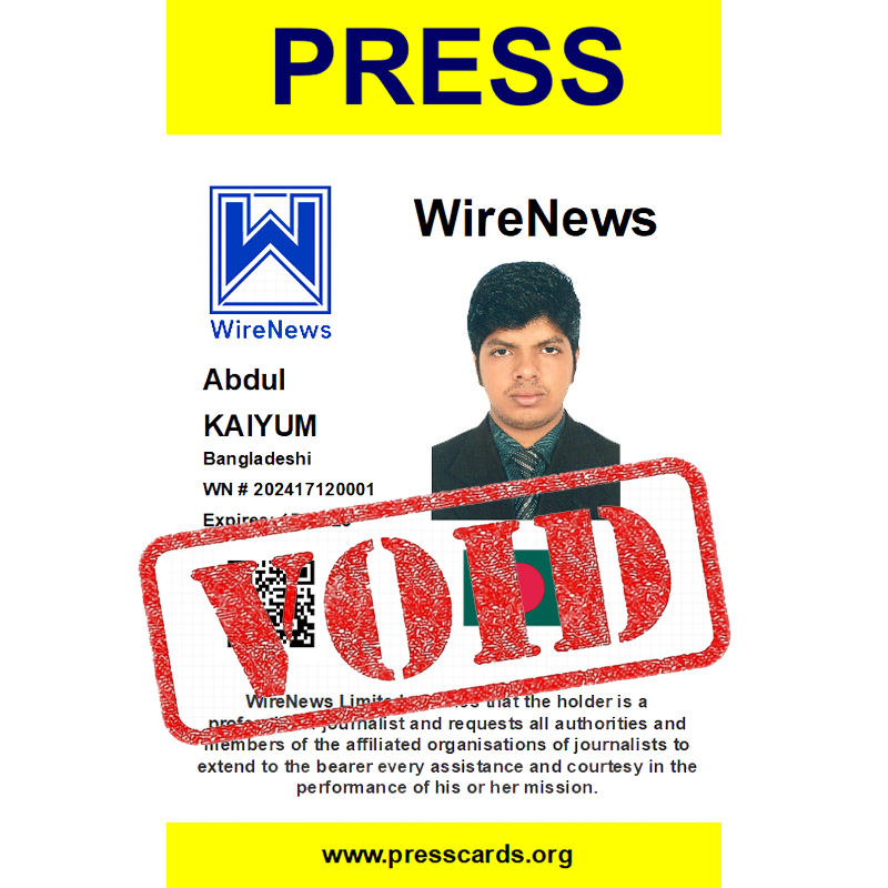 Media Notice: Abdul Kaiyum (Bangladesh)