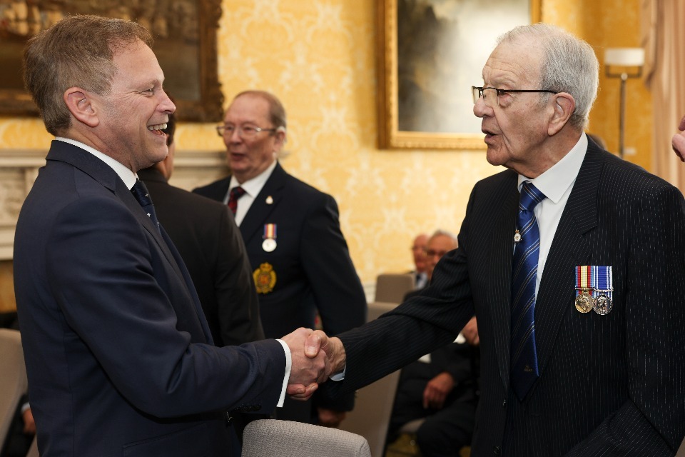 Defence Secretary meeting with veteran