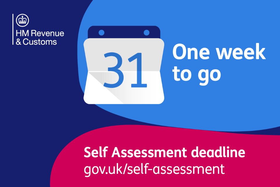 One Week Left to File for Fewer than 3.4 Million Self Assessment Customers