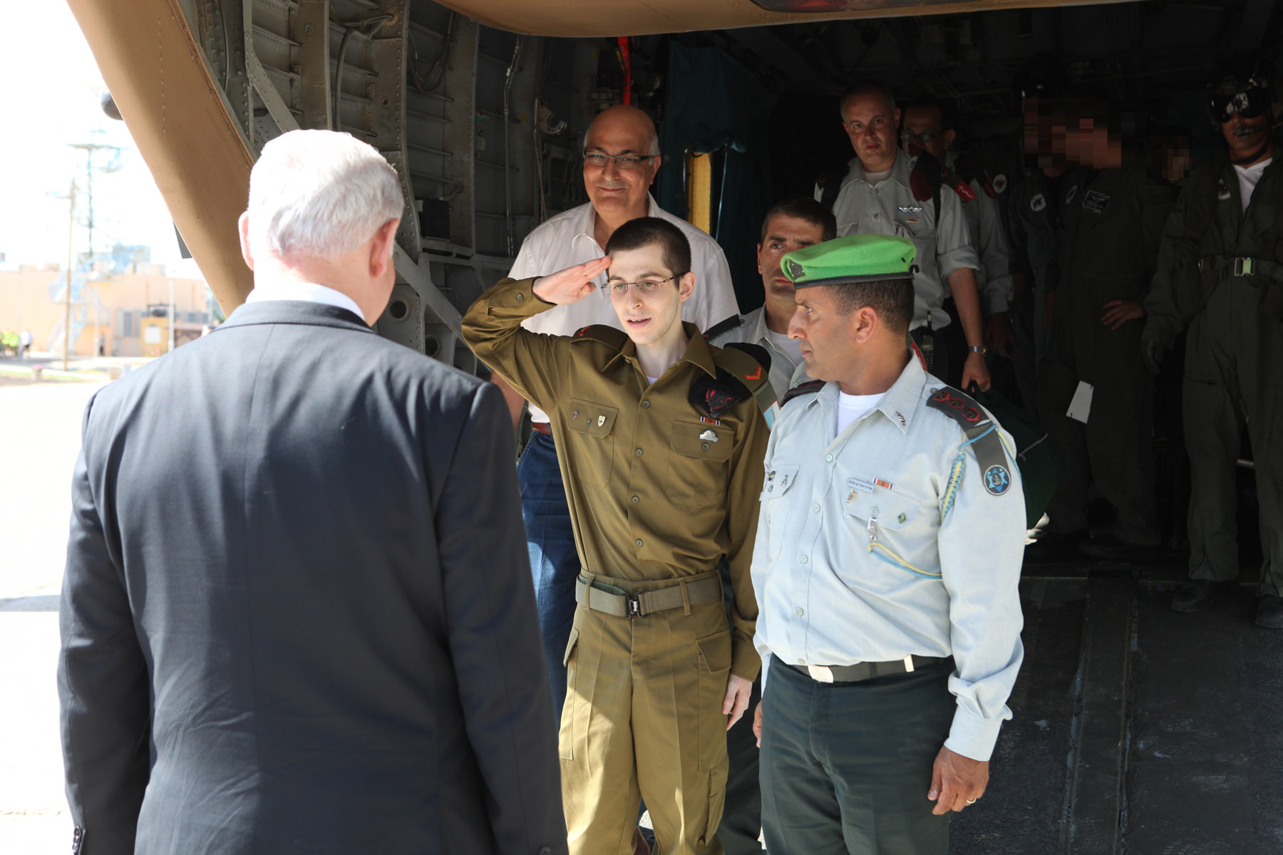 Benjamin Netanyahu took credit for the release of abducted soldier Gilad Shalit, welcoming him home in person at Tel Nof airbase
