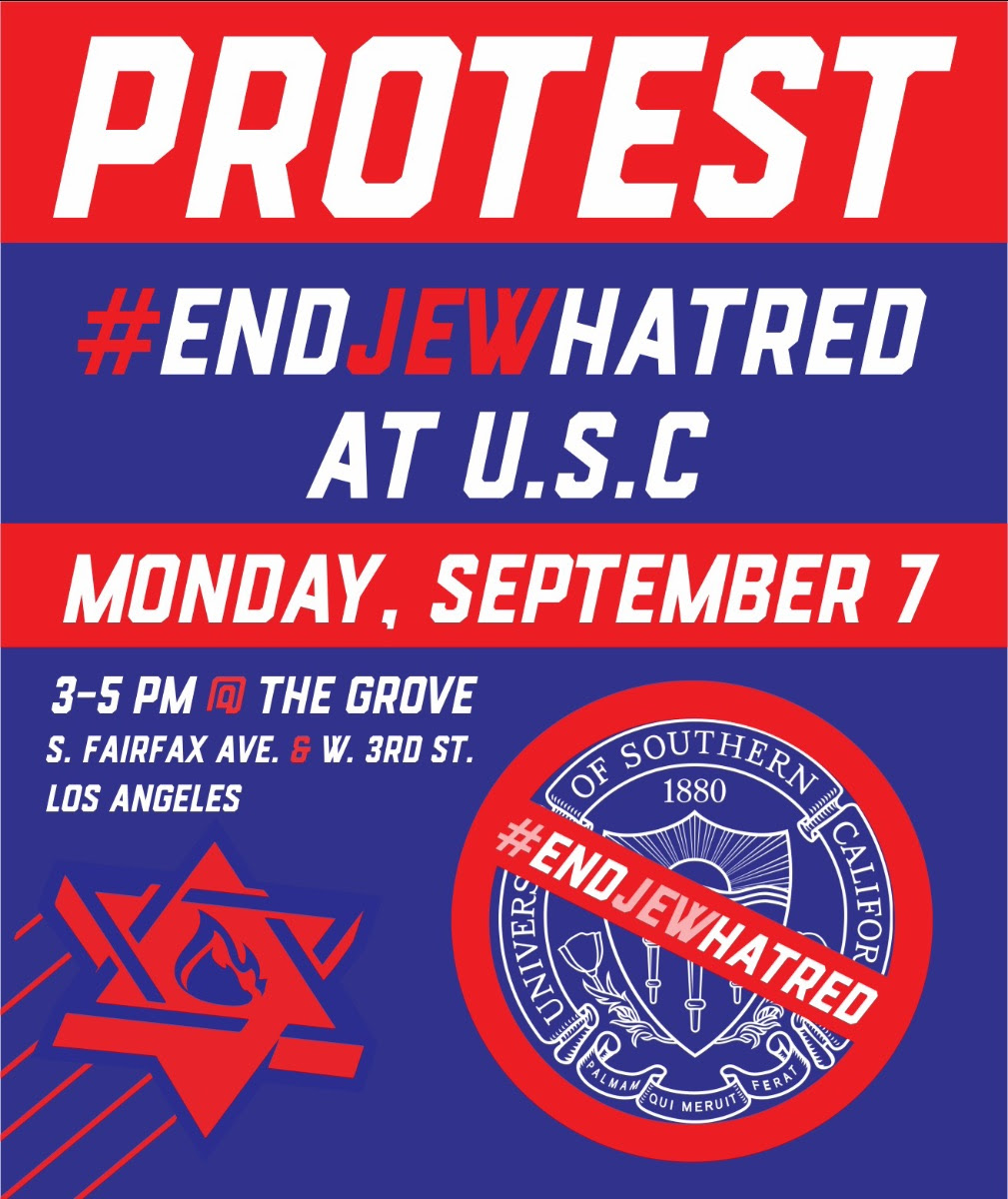 Protest #EndJewHatred at USC