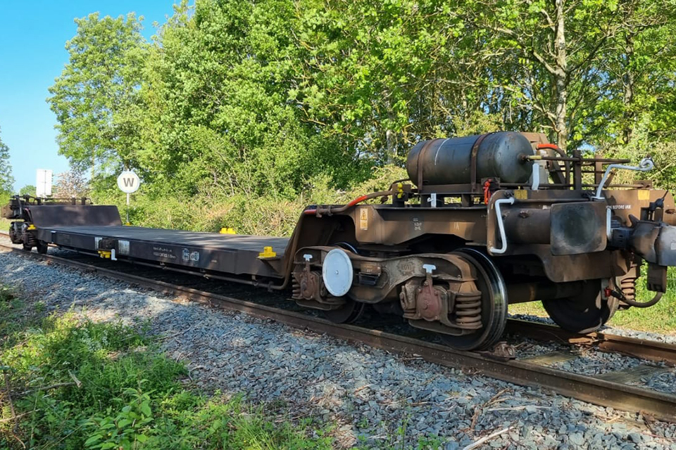 The runaway wagon once it had come to a stand (courtesy of Kuehne + Nagel).