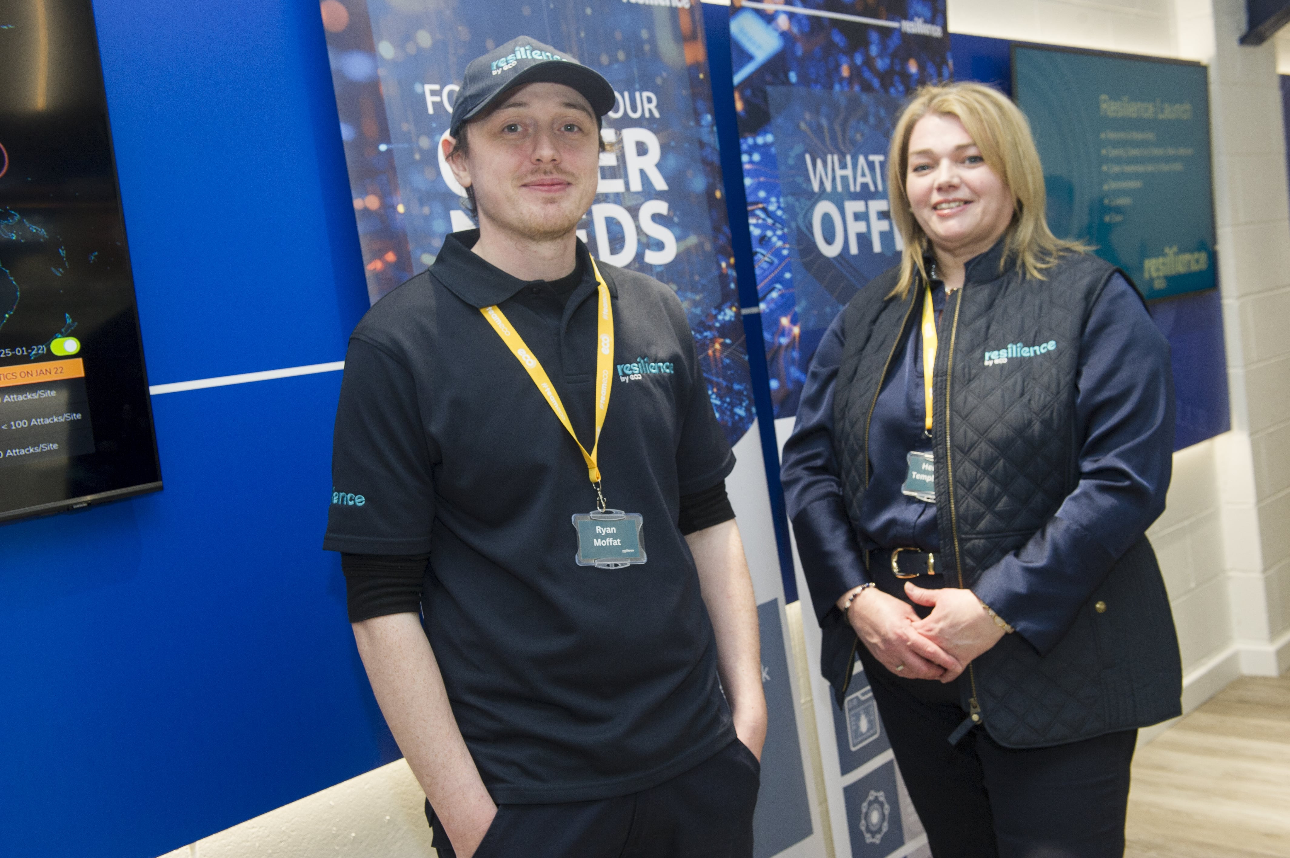 Ryan Moffat and Helen Templeton, of Resilience. Helen has more than 20 years’ experience in the IT industry and is a lecturer at Dumfries and Galloway College.