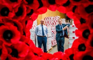 Scottish Secretary Visits Poppy Factory