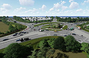 How the Chowns Mill junction will look when completed