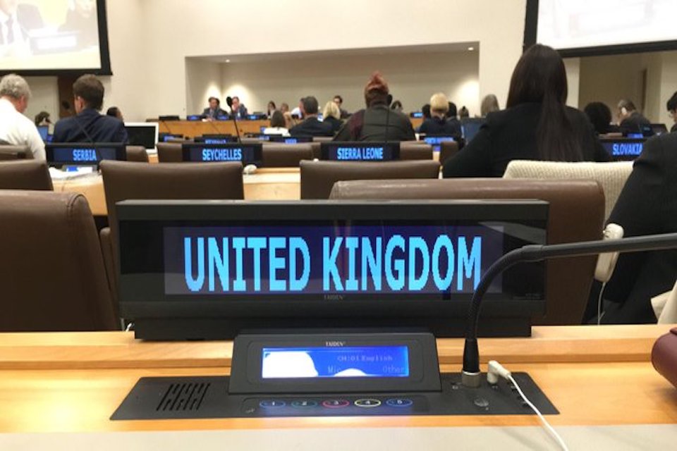 Speech: United Kingdom Commences Membership on the United Nation’s Committee on NGOs