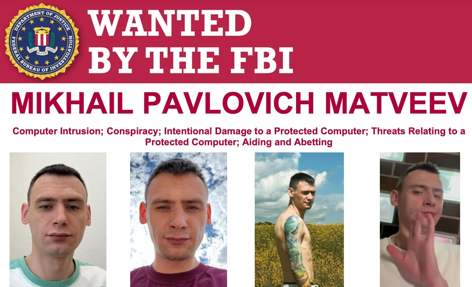 The Department of State Announces Reward Offer Against Russian Ransomware Actor