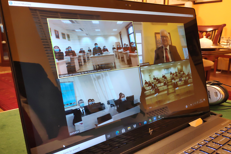 Turkmen University Students Enjoy Online Lecture With the British Ambassador
