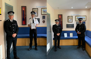 Two Dounreay Officers Recognised and Rewarded by Chief Constable