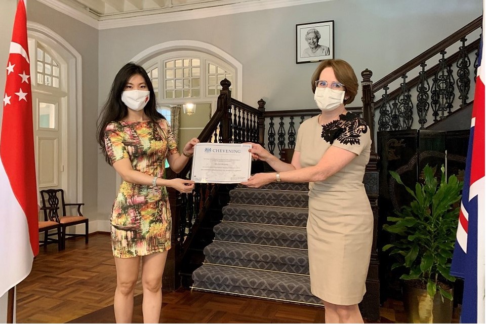 Two Singaporeans Presented With Chevening Scholarships