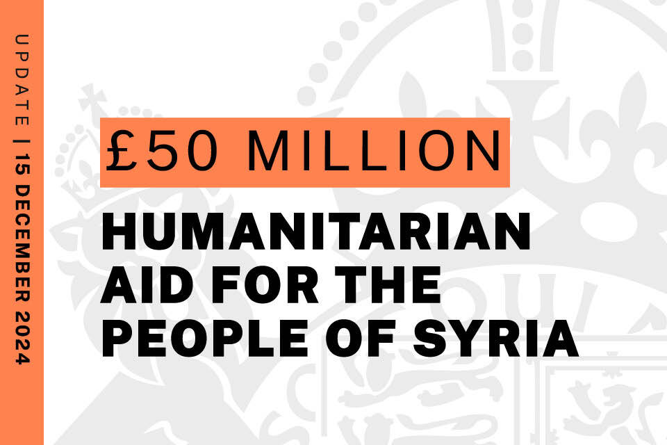UK Announces £50 Million New Taxpayer-Funded Support for Vulnerable Syrians