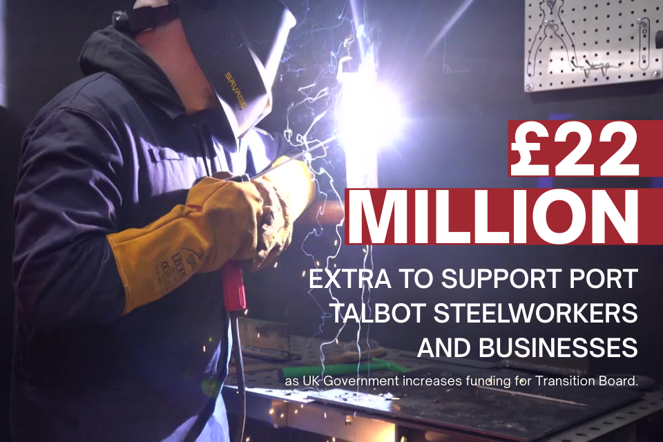 UK Government Provides £22M Extra Taxpayer Funded Support for Port Talbot Steelworkers and Businesses