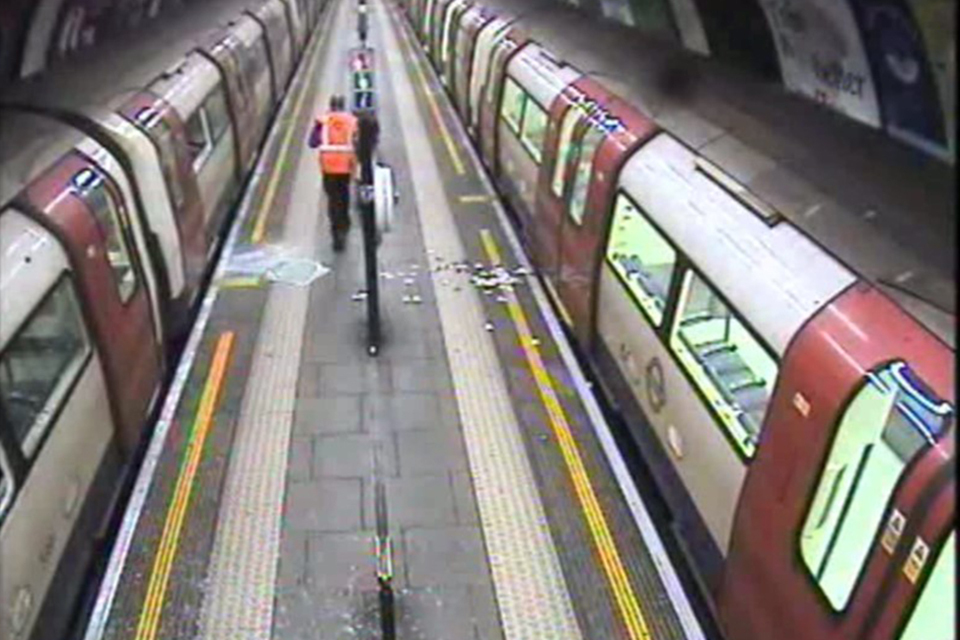 Uncontrolled Evacuation of a Train at Clapham Common Underground Station