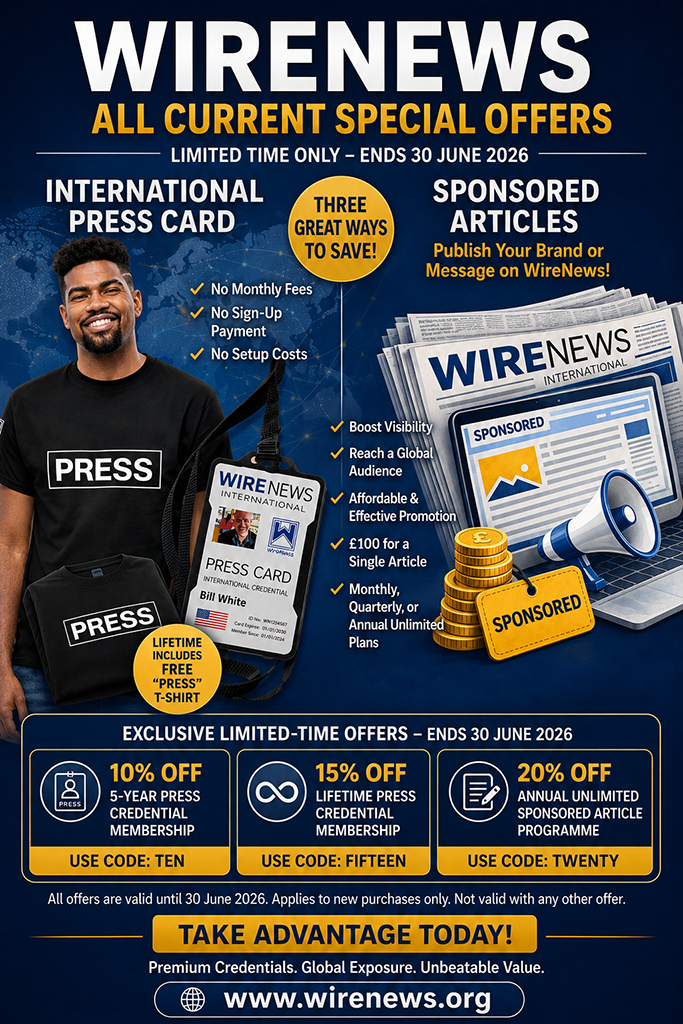 WireNews Announces Current Promotional Offers Across Press Credentials and Sponsored Articles